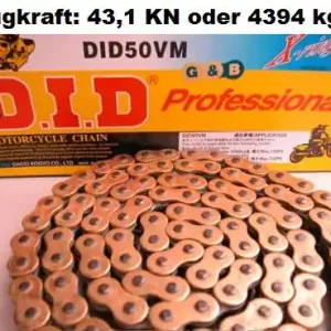 Motorradkette DID 098Gl - (530VX X-Ring extra verstärkt) G&B offen Sonderangebot