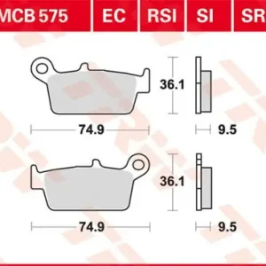 Beliebt Lucas-TRW/SBS Hinterrrad Standard-Bremsbelag (Carbon-Keramik)