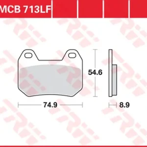 MCB713, mcb 713: Lucas Scheibenbremsbeläge hinten MCB713, mcb 713 Markenprodukt