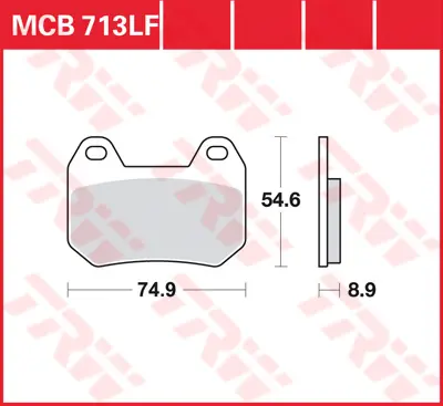 MCB713, mcb 713: Lucas Scheibenbremsbeläge hinten MCB713, mcb 713 Markenprodukt