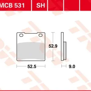 Lucas-TRW/SBS Hinterrrad SINTER-Bremsbelag mcb531SV Sonderaktion