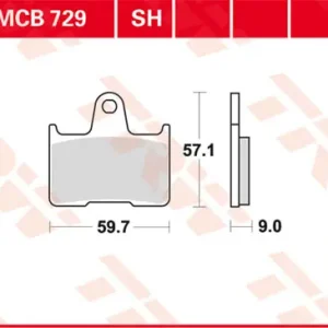 MCB729SH, mcb 729 sh: Lucas Hinterrrad SINTER-Bremsbelag Neue Ware