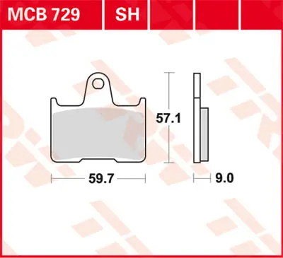MCB729SH, mcb 729 sh: Lucas Hinterrrad SINTER-Bremsbelag Neue Ware