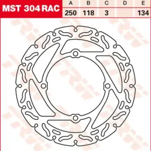 TRW Lucas Racing Bremsscheibe MST 304 RAC / MST304RAC Beliebt