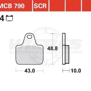Nur Für Kurze Zeit MCB790SCR, MCB 790SCR Lucas Rennsportbremsbelag Sinter-Carbon-Race MCB790SCR