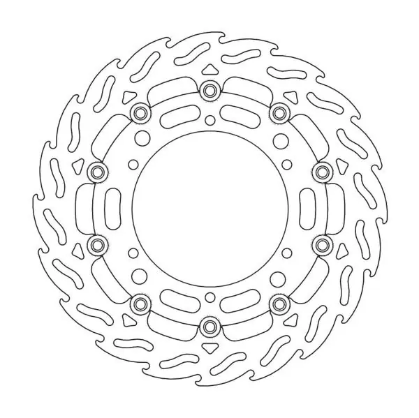 Kostenfreie Lieferung Moto-Master Bremsscheibe Flame vorn passend für Kawasaki 100 Bj. 2006-2013