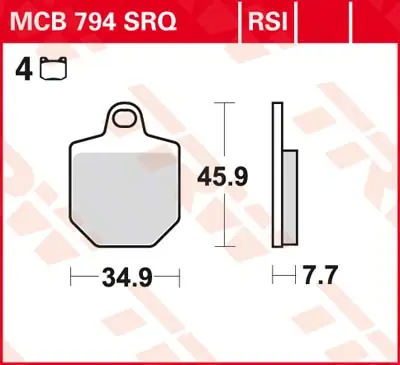 Jetzt Kaufen MCB794SRQ, MCB 794SRQ Lucas Rennsportbremsbelag Sinter-Racing MCB794SRQ