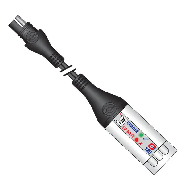 Markenprodukt OptiMATE Tecmate Zubehör O120 (SAE) Lampe mit Batterie-/Fahrzeug-Check