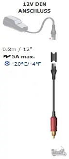 Wochenendangebot OptiMATE Tecmate Zubehör O19 (SAE) 12V DIN Autoverbindung 0,3m (nicht wasserdicht)