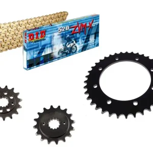 Saisonangebot DID Kettensatz passend für Kawasaki KLE500 A6-14 (Bj.97-05) DID 520ZVMX Premium Kette