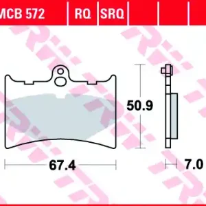 Heißes Angebot MCB572RQ, MCB 572RQ Lucas Rennsportbremsbelag Organisch-Ceramic MCB572RQ