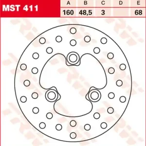 TRW Lucas Bremsscheibe MST 411 / MST411 Expressversand