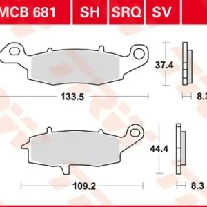 MCB681SH, mcb 681 sh: Lucas Hinterrad Sinterbelag Sofort Bestellen