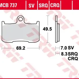 MCB737, MCB 737 Lucas Bremsbeläge MCB737 Gratis Versand