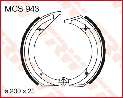MCS943: Lucas Bremsbacken hinten MCS943 Markenprodukt