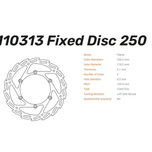 Moto-Master Bremsscheibe Flame vorn passend für Yamaha YZ 125 250 450 Top-Angebot