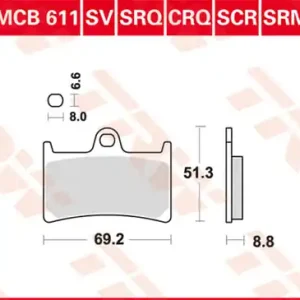 Kostenloser Rückversand MCB611SCR, MCB 611SCR Lucas Rennsportbremsbelag Sinter-Carbon-Race MCB611SCR