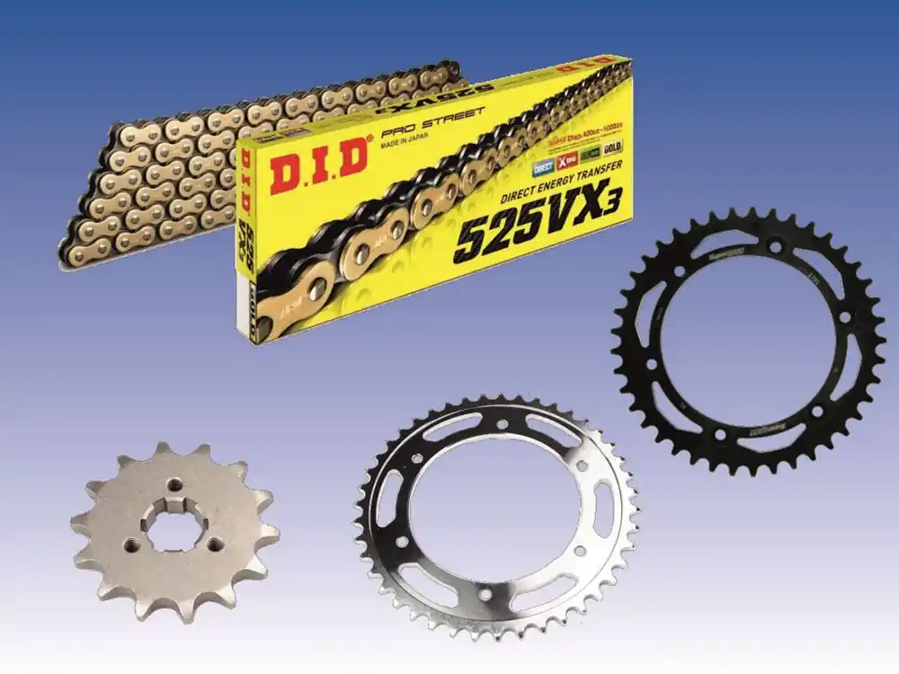 DID Kettensatz passend für Suzuki XF 650 Freewind (Bj.97- ) DID525VX3 Kette Garantierte Lieferung