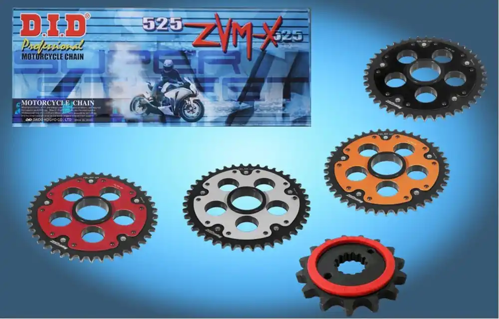 Neue Kollektion DID Kettensatz passend für Ducati 1000 Multistrada (04-06) mit DID525ZVM-X2 Kette