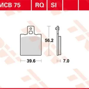 MCB75LF: Lucas-TRW/SBS Hinterrrad Standardbelag (Carbon-Keramik) Schneller Versand