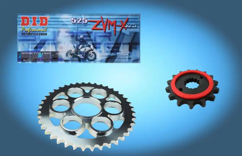 DID Kettensatz passend für Suzuki GSF 400 Bandit (90-92) DID525VX3 Kette Aktuell