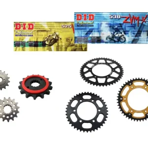 Afam Kettensatz passend für Aprilia MX 125 Supermoto (04-06) Afam 520MX4 Kette gold Heißes Angebot