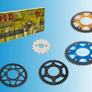 Heißes Angebot DID Kettensatz passend für Yamaha YZF-R 125 RE06 RE11 RE29 Bj 08 bis 18 mit DID428 diverse Kette Sta