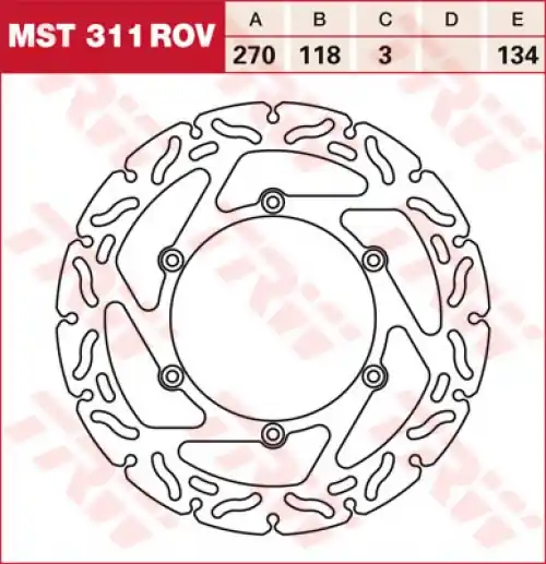 TRW Lucas Bremsscheibe Oversize 270mm Durchmesser MST311ROV / MST 311 ROV Highlight