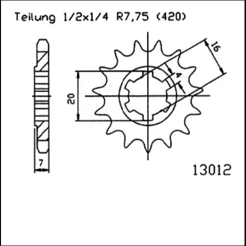 Kettenritzel 11 12 13 14 15 16 Zähne - (420) passend für Suzuki RMX 50 / TSX 50 Begrenztes Angebot