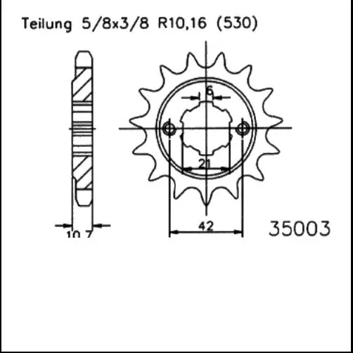 Kettenritzel 16 17 Zähne - (530) passend für Honda CBX 550 / CB 650 / Night Hawk Sale