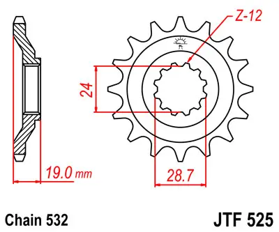 Jetzt Bestellen Kettenritzel 17 Zähne - (532) passend für Kawasaki ZX-10 Tomcat B1-3 ZXT00B (88-90)