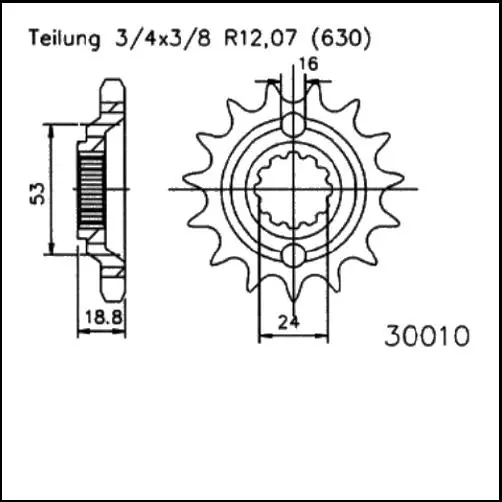 Kettenritzel 15 Zähne - (630) passend für Kawasaki GPZ1000 RX (ZX1000 A1-A3) 86-89 Must-Have