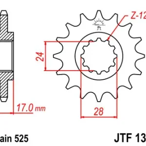 Kettenritzel 14 15 16 Zähne Standardritzel / Supersportritzel (525) passend für Honda CB 600F Hornet Sofort Bestellen