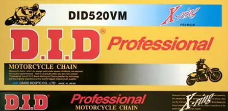 Motorradkette DID 116Gl - (520VX X-Ring extra verstärkt) offen Sonderangebot