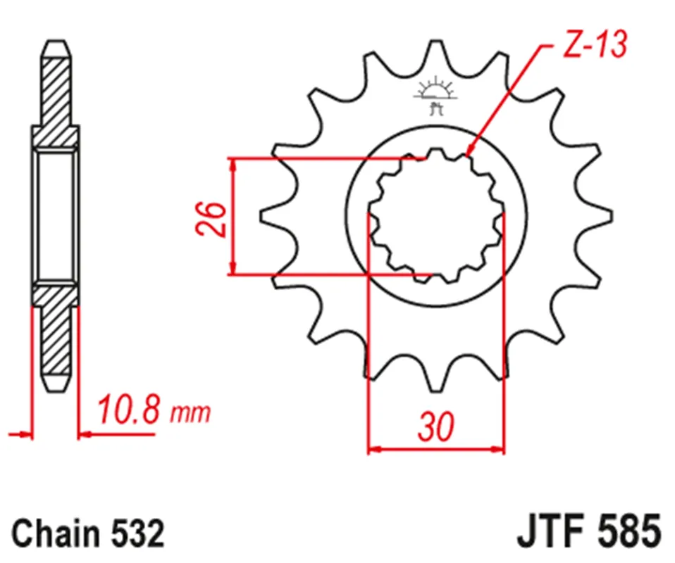 Kracherpreis Kettenritzel 17 Zähne - (532) Originalteilung passend für Yamaha XJR 1200 / SP 4PU 4RB