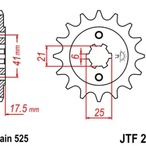 Kettenritzel 14 15 17 Zähne (525) passend für Honda GB500 Clubman / CBR 400 NC23 / VFR NC24 / XBR500 Günstig