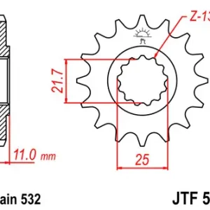 Kettenritzel 15 16 17 Zähne (532) Yamaha YZF-R6 YZF750 FZR1000 750 GTS1000 YZF 1000 Thunder Ace Beliebt