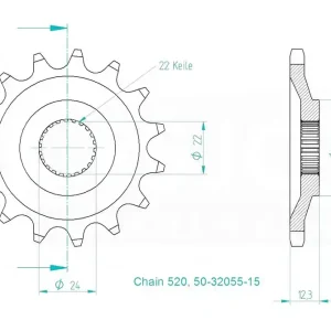 Saisonangebot Kettenritzel Stahl CNC 15 16 17 Zähne - (520) passend für Aprilia 600 Pegaso / Tuareg / 350 600 ETX