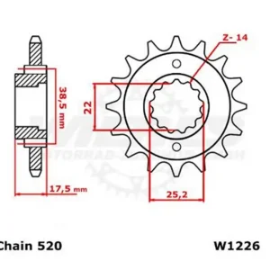 Begrenztes Angebot Kettenritzel bimota 14 15 Zähne (520) passend für Bimota DB2 DB3 DB4
