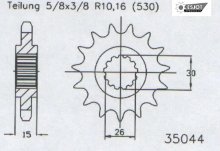 Nur Für Kurze Zeit Kettenritzel 16 17 Stahl Zähne - (530) MZ 1000 S SF ST