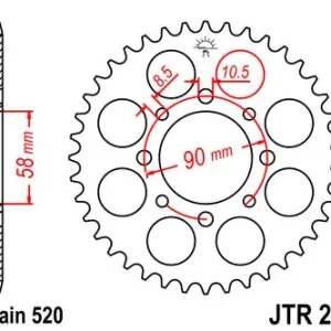Kettenrad Stahl 31 bis 45 Zähne (520) passend für KTM 125 200 Duke / Honda Sonderangebot