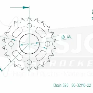 Gratis Versand Kettenrad Stahl 22 28 Zähne (520) passend auf E-Ton AXL BXL DXL NXL RXL TXL