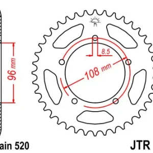 Top-Preis Kettenrad Stahl CNC 40 41 44 Zähne - (520) passend für Aprilia 125 Tuareg / Gilera 125 XR/1