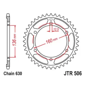 Kettenrad Stahl 40 Zähne - (630) Umbau passend für Kawasaki GPZ 1000 RX Highlight