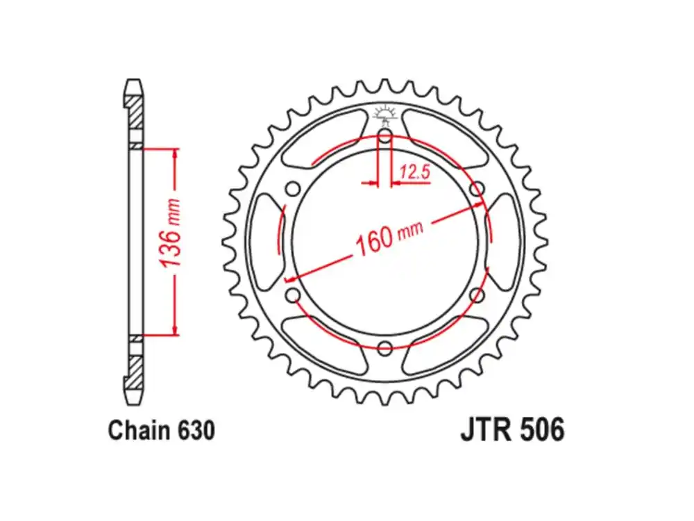 Kettenrad Stahl 40 Zähne - (630) Umbau passend für Kawasaki GPZ 1000 RX Highlight