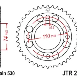 Wochenendangebot Kettenrad 36 37 38 39 41 43 Zähne - (530) passend für Yamaha XS400 XS250 XS500 RD250 RD400