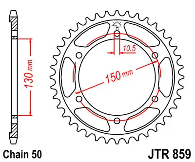 Kettenrad Stahl CNC 38 bis 49 Zähne (530) passend für Yamaha FZR / YZF / FJ / GTS Markenprodukt