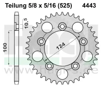 Highlight Kettenrad Aluminium 36 38 Zähne - (525) passend für Ducati 749 / 999