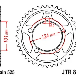 Kettenrad Stahl 37 38 41 42 44 Zähne (525) passend für KTM RC8 R / 990 Superduke SM Supermoto LC8 Sichere Zahlung