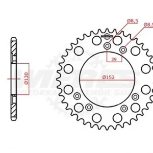 Beliebt Kettenrad Stahl 41 45 Zähne - (525) passend für Cagiva Navigator Grand Canyon